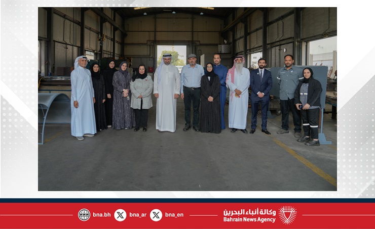 وزير الصناعة والتجارة يزور مصنع شركة الجسر للخدمات الصناعية بمدينة سلمان الصناعية